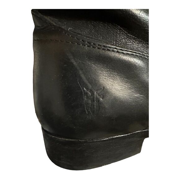 Frye Women's MELISSA BUTTON Riding Boots Size 6B Black Leather Tall. Pre-loved - Picture 8 of 13